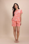 Zivame Knit Cotton Short Set - Burnt Coral — thumbnail 2